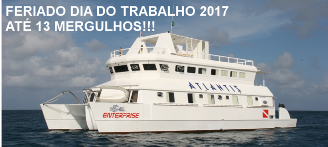 Dia do Trabalho 2017!!! Live Aboard Enterprise XXXVII – Reserva Exclusiva parcelado em até 10x – 29 de Abril a 01 de Maio de 2017  – Até 13 Mergulhos!!!