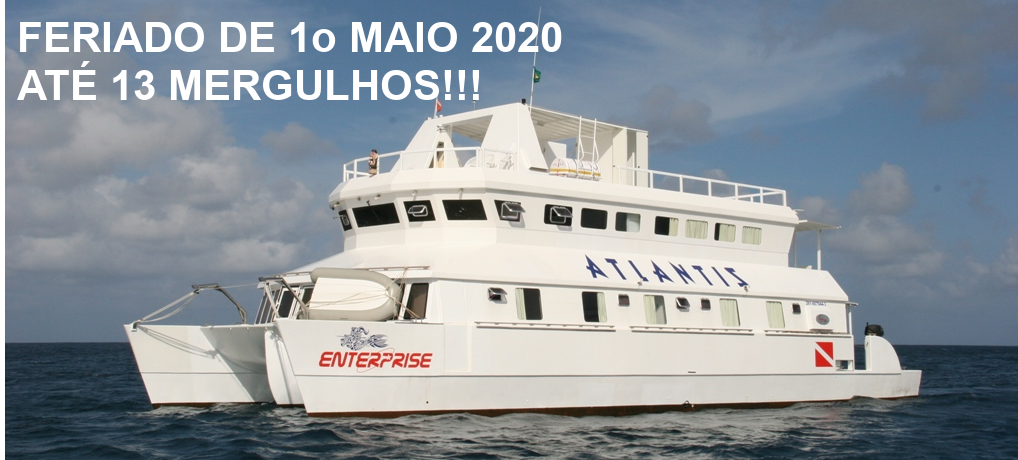 Feriado de 1o de Maio 2020!!! Live Aboard Enterprise LII – Reserva Exclusiva parcelado em até 10x – 01 a 03 de Maio de 2020 – Até 13 Mergulhos!!!